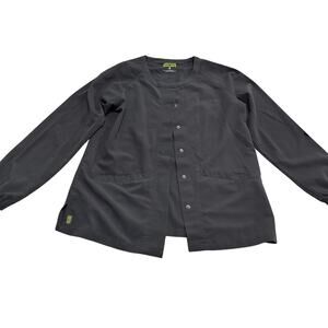 Ave long sleeve scrub top w buttons sz S nursing medical winter warm